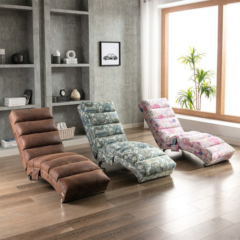 Linen Massage recliner Interior with remote control, ergonomic electric massage recliner, 5 modes