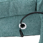 Linen Massage recliner Interior with remote control, ergonomic electric massage recliner, 5 modes