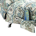 Linen Massage recliner Interior with remote control, ergonomic electric massage recliner, 5 modes