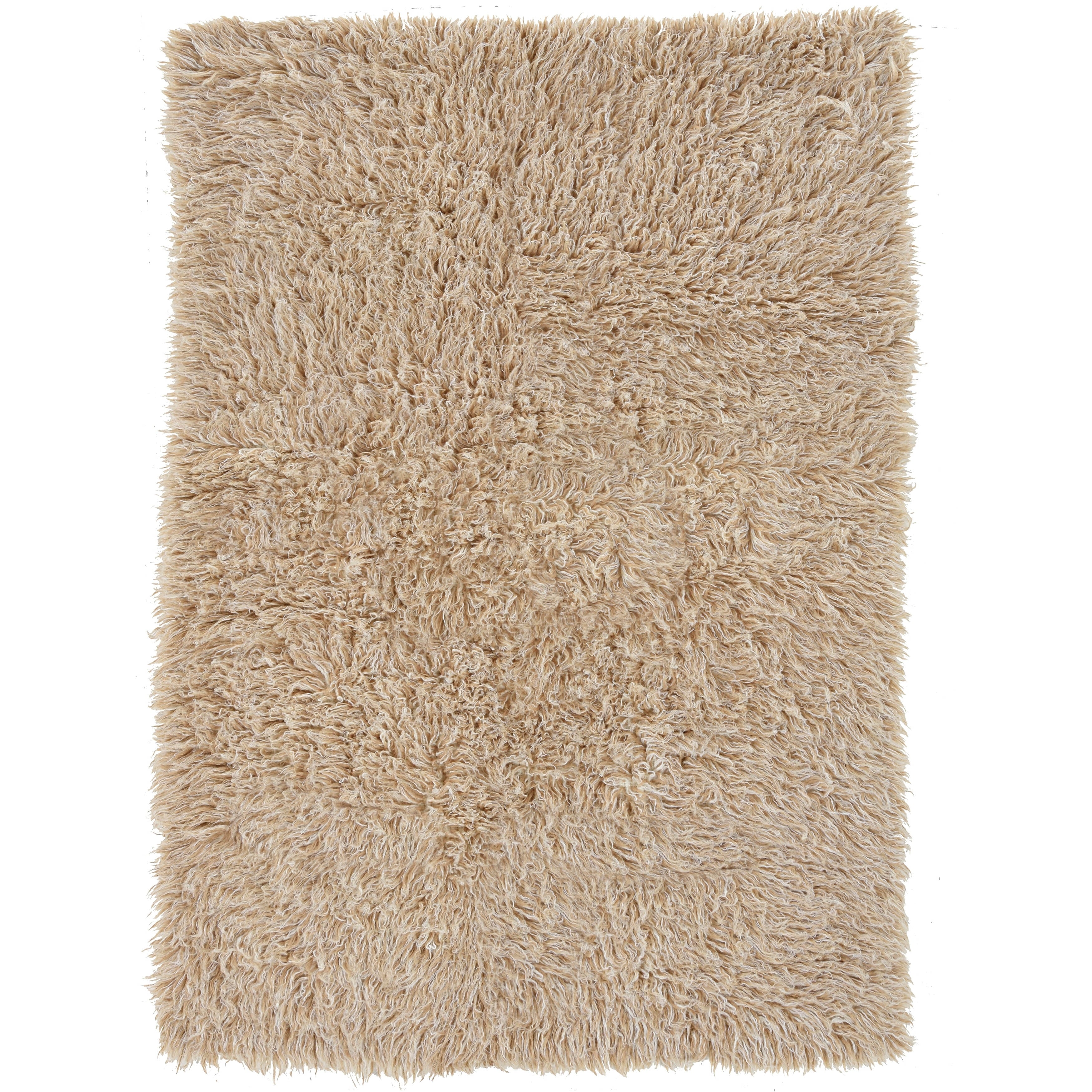 Linon Flokati Wool Thick Area Rug
