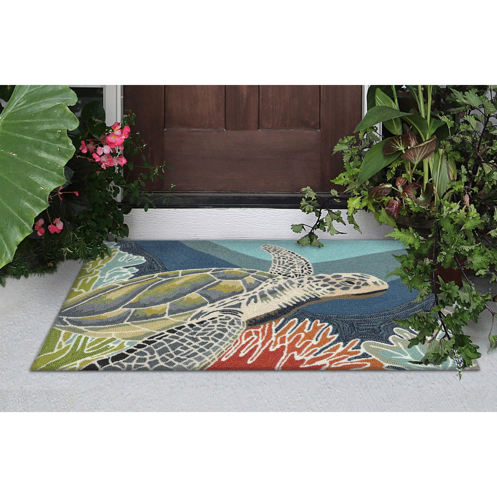 Liora Manne Ravella Akumal Indoor/Outdoor Rug Ocean