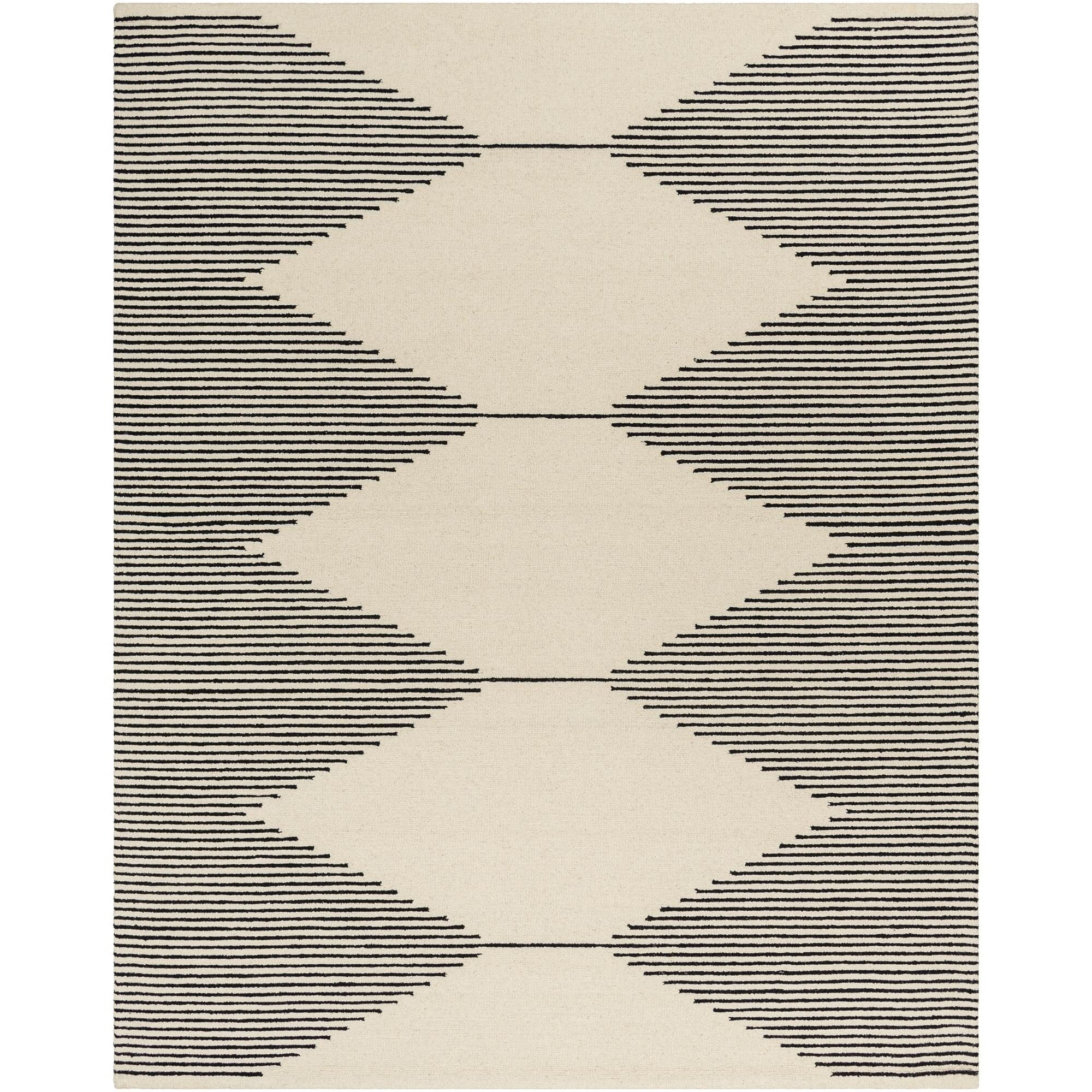 Livabliss Granada Minimalist Diamond Hand Tufted Area Rug