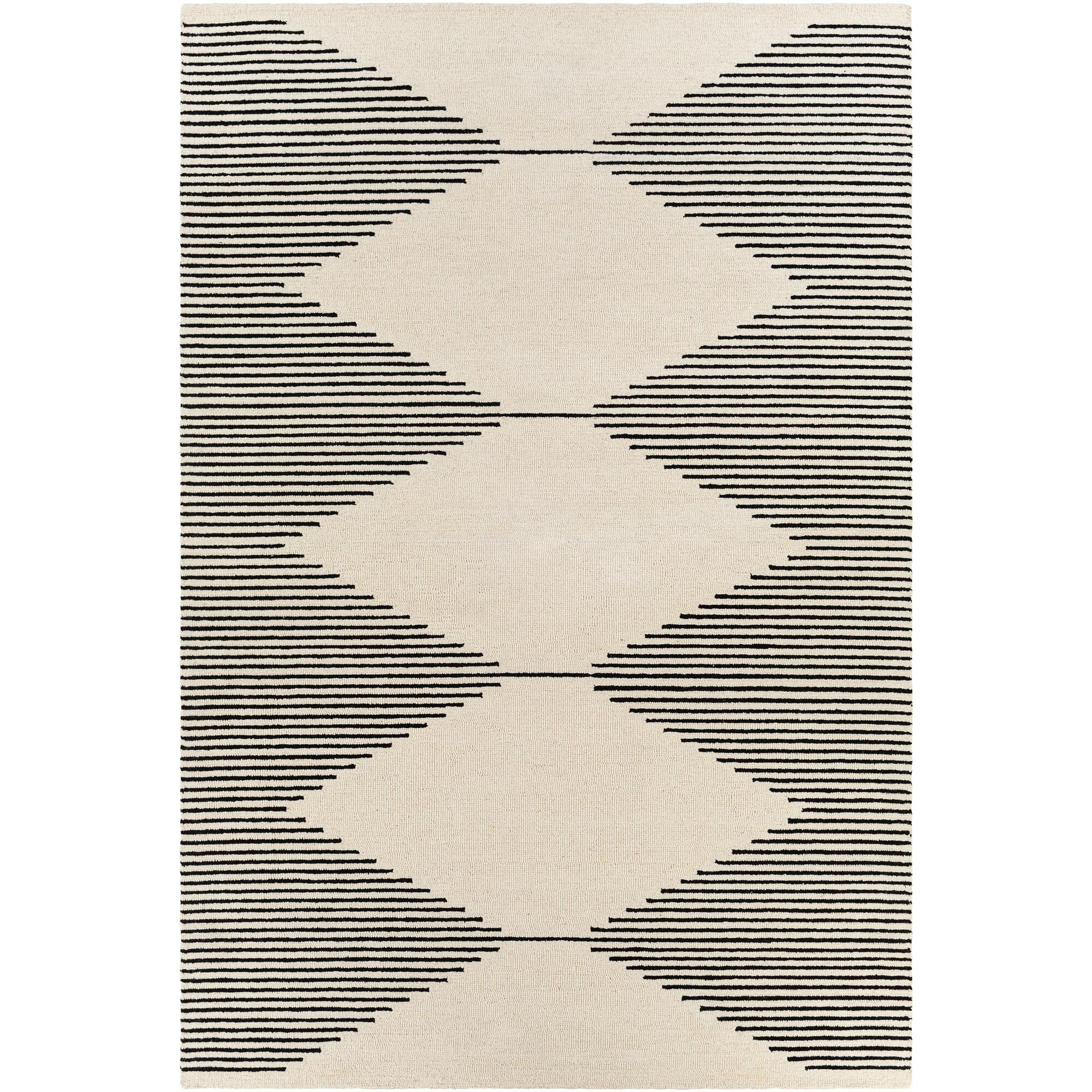 Livabliss Granada Minimalist Diamond Hand Tufted Area Rug