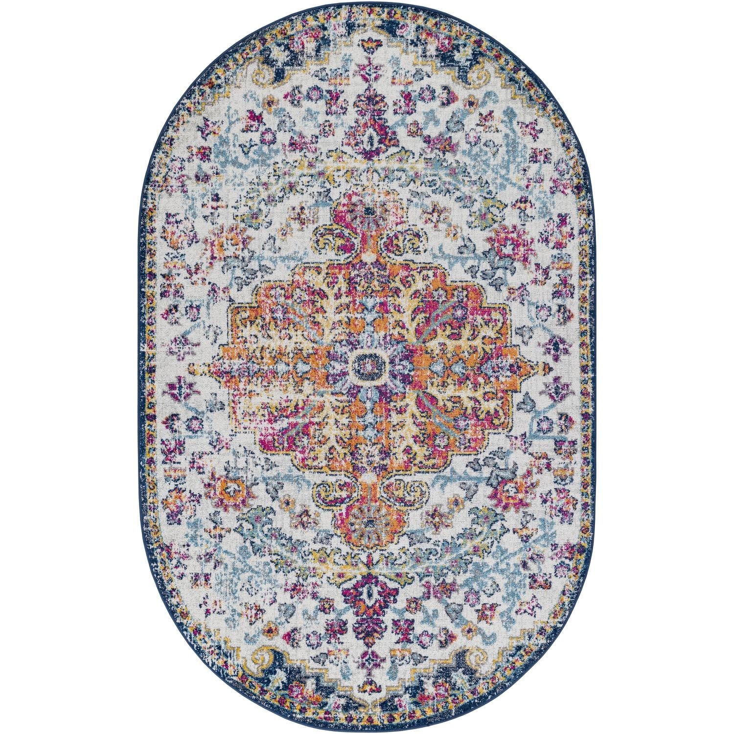Livabliss Harput Updated Traditional Medallion Area Rug