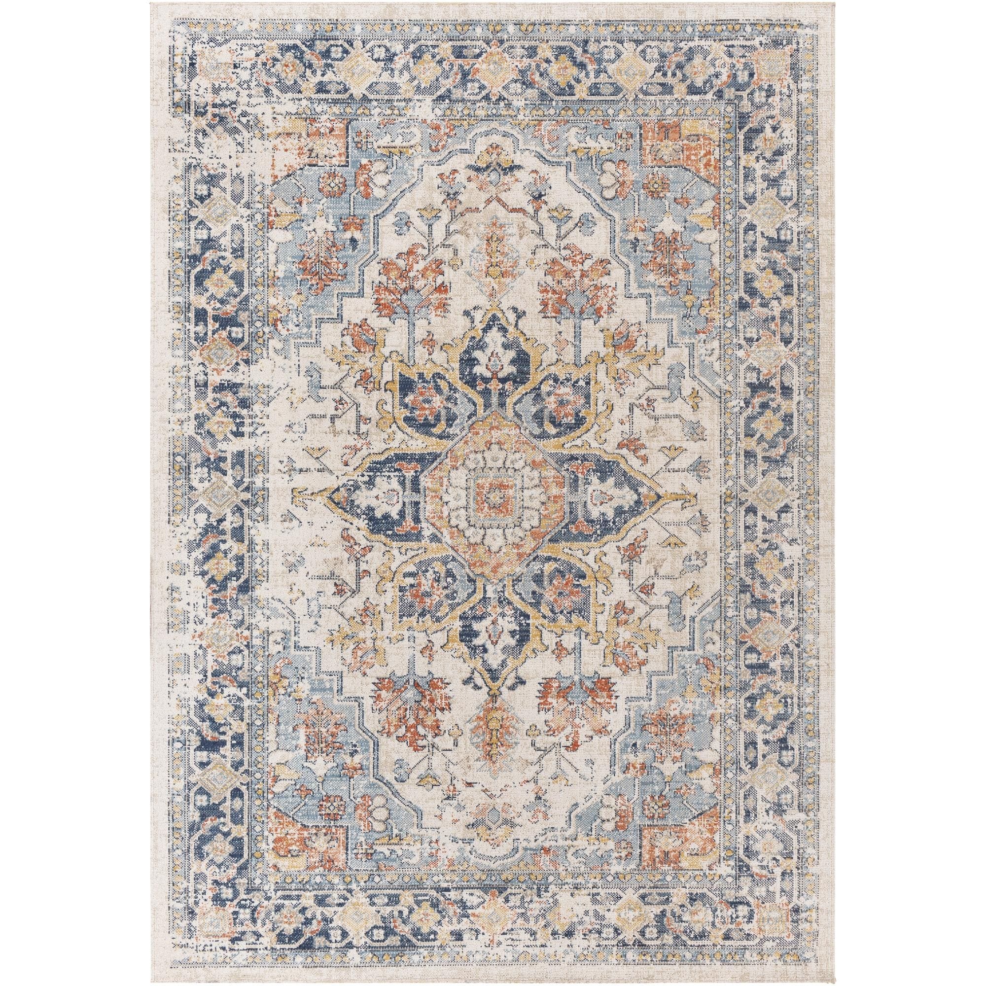 Livabliss Huntington Beach Updated Traditional Medallion Outdoor Area Rug