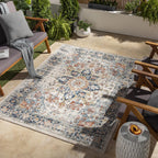 Livabliss Huntington Beach Updated Traditional Medallion Outdoor Area Rug