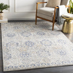 Livabliss Indigo Arts & Crafts Medallion Area Rug