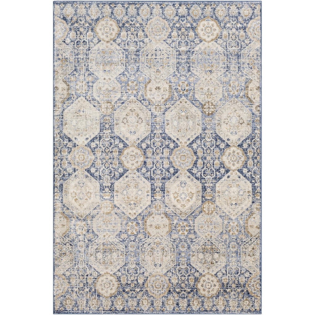 Livabliss Indigo Arts & Crafts Medallion Area Rug