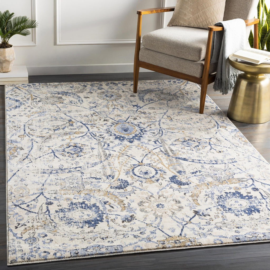 Livabliss Indigo Updated Traditional Medallion Area Rug