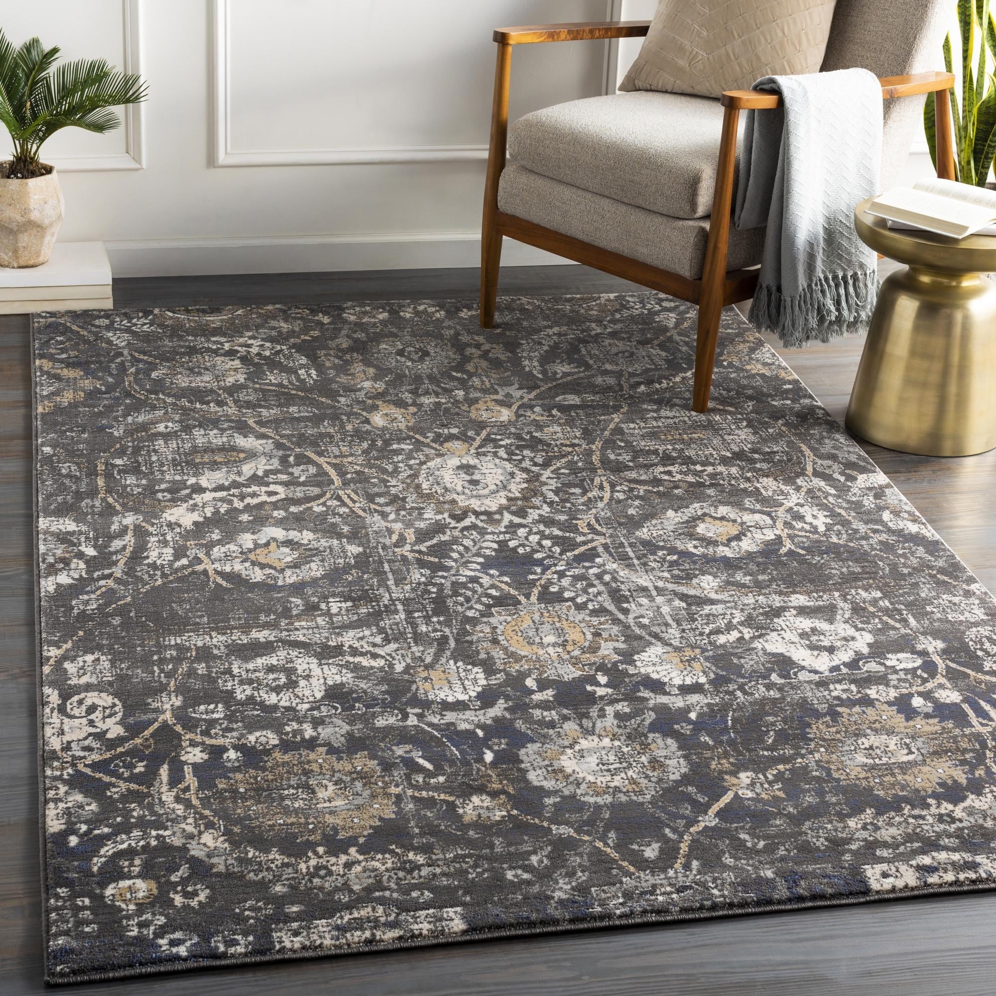 Livabliss Indigo Updated Traditional Medallion Area Rug
