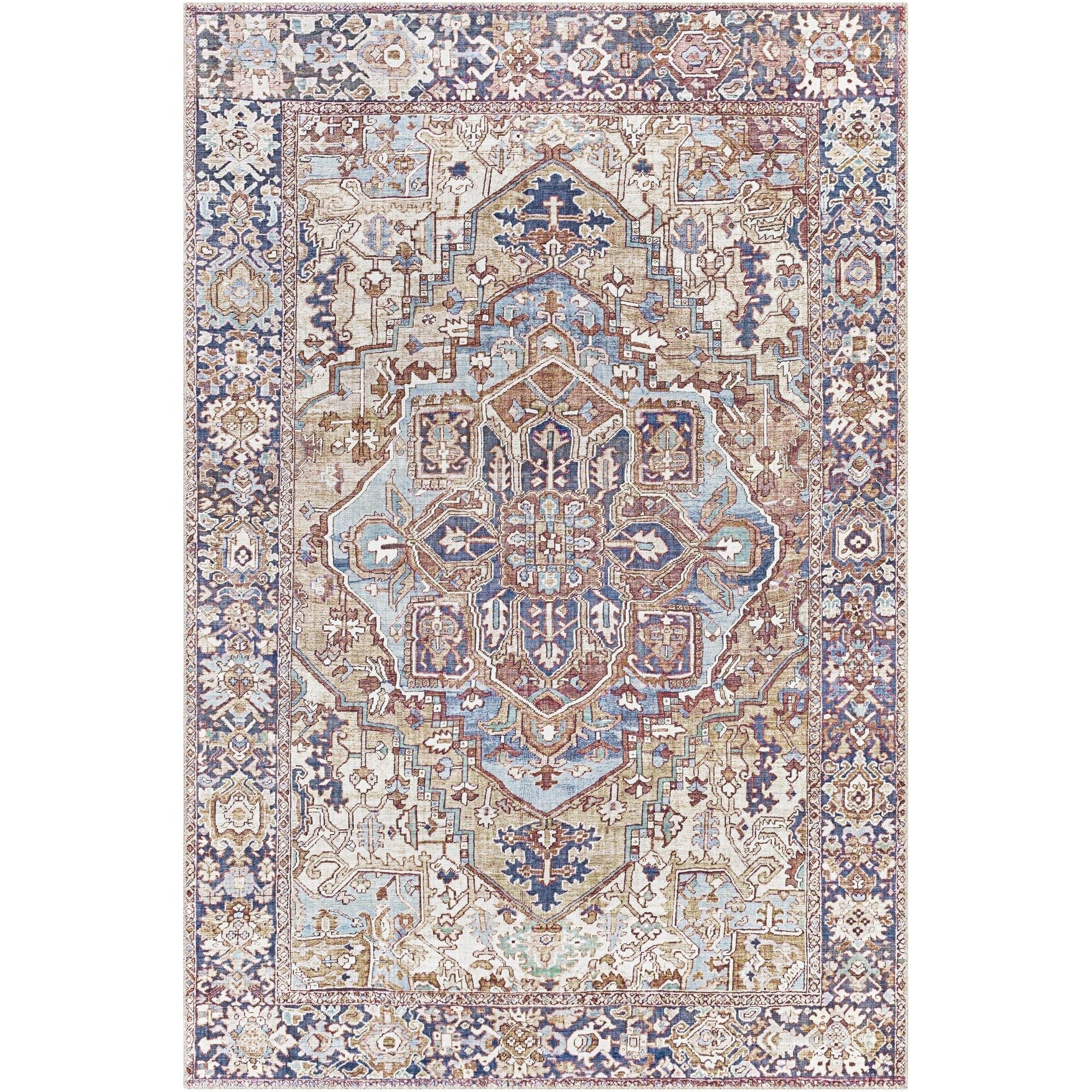 Livabliss Iris Updated Traditional Medallion Area Rug
