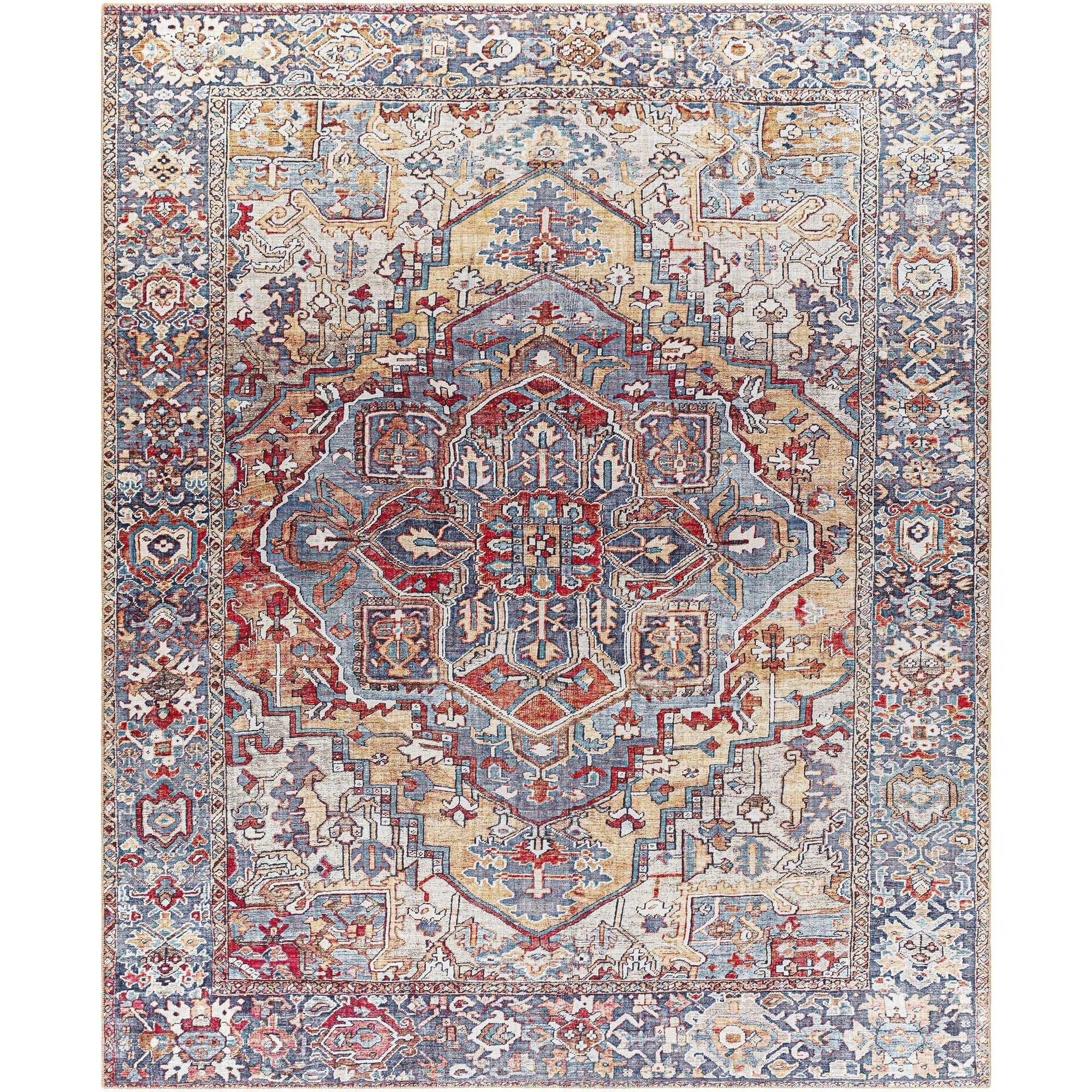Livabliss Iris Updated Traditional Medallion Area Rug