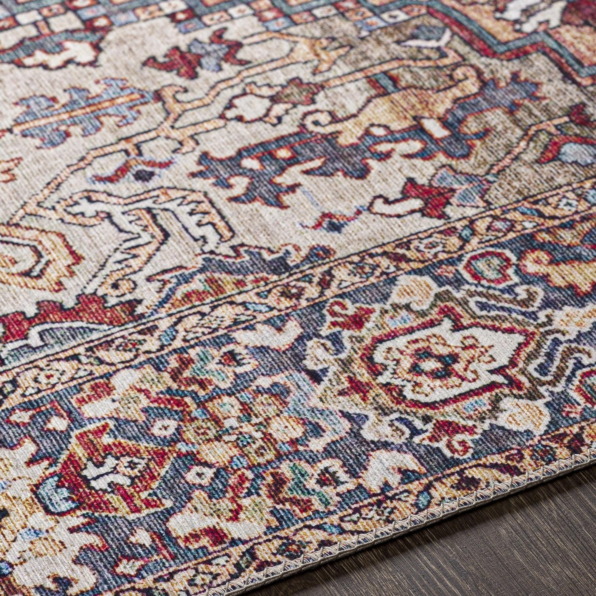 Livabliss Iris Updated Traditional Medallion Area Rug
