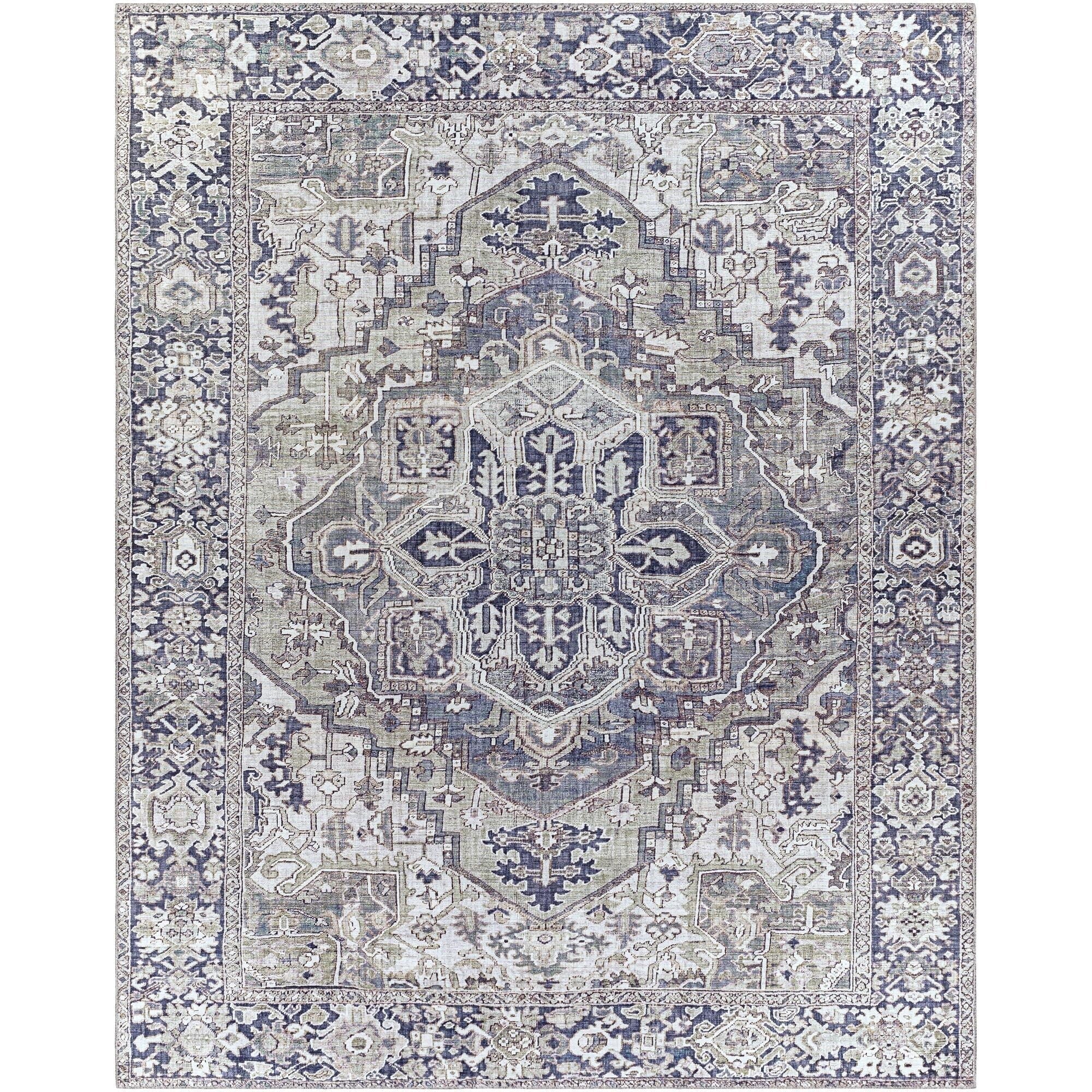 Livabliss Iris Updated Traditional Medallion Area Rug