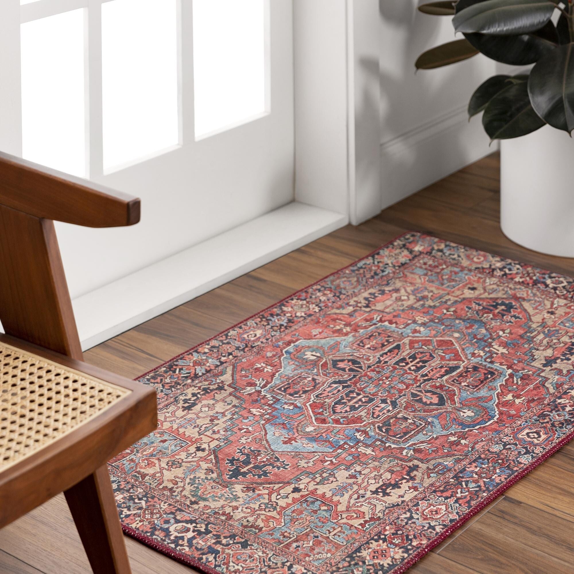 Livabliss Iris Updated Traditional Medallion Area Rug