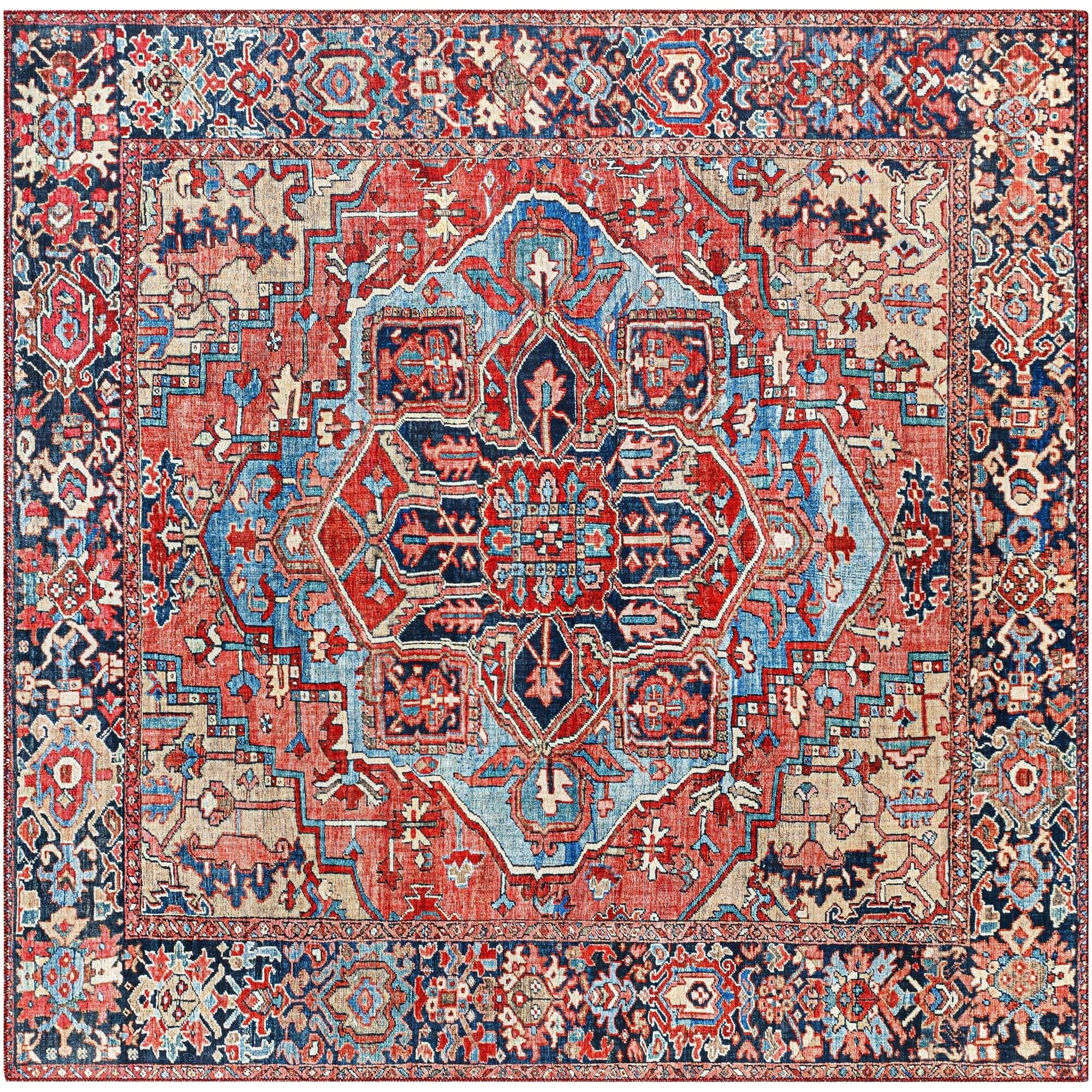 Livabliss Iris Updated Traditional Medallion Area Rug