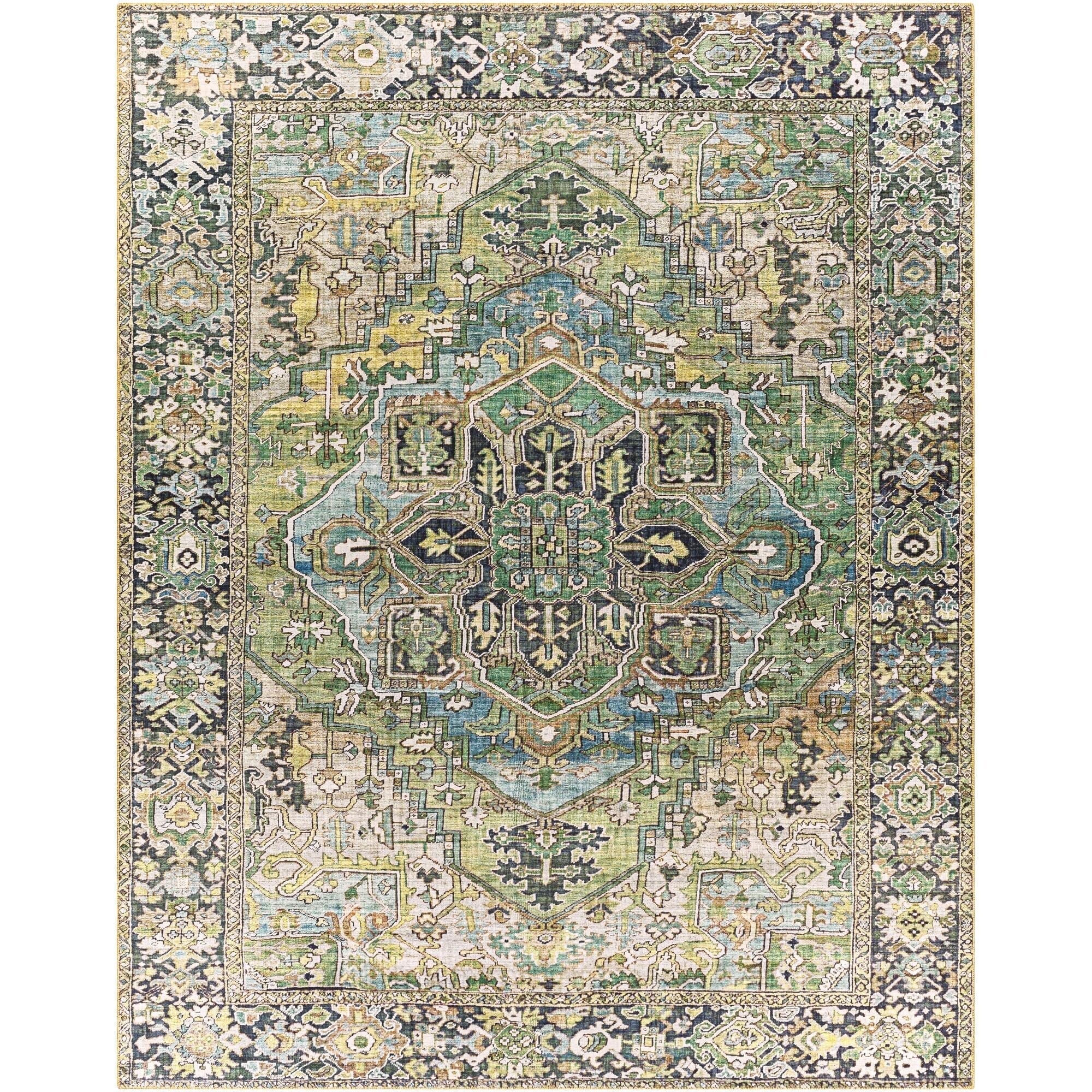 Livabliss Iris Updated Traditional Medallion Area Rug