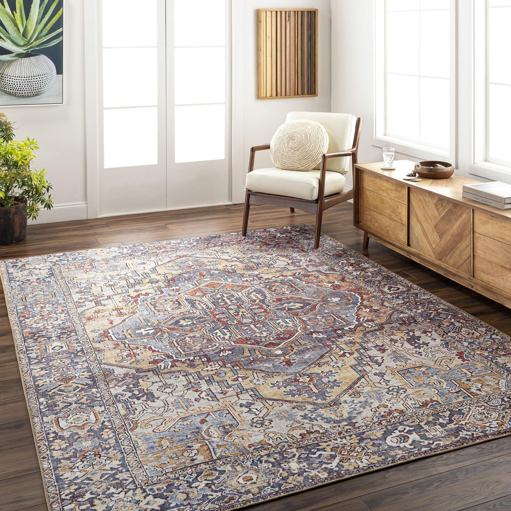 Livabliss Iris Updated Traditional Medallion Area Rug
