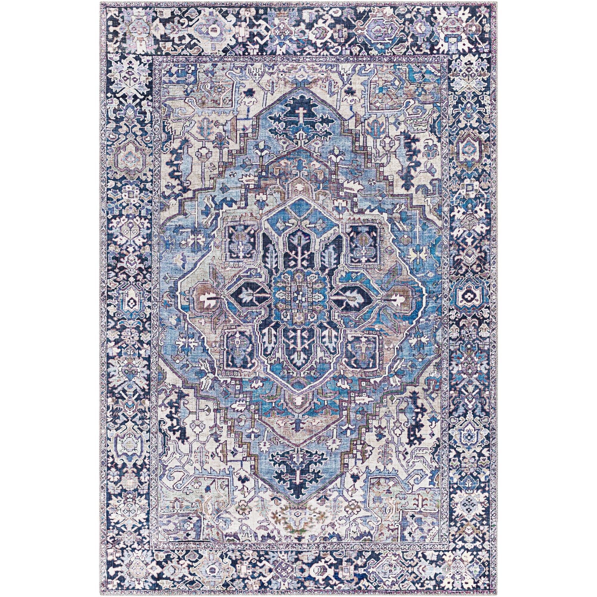 Livabliss Iris Updated Traditional Medallion Area Rug