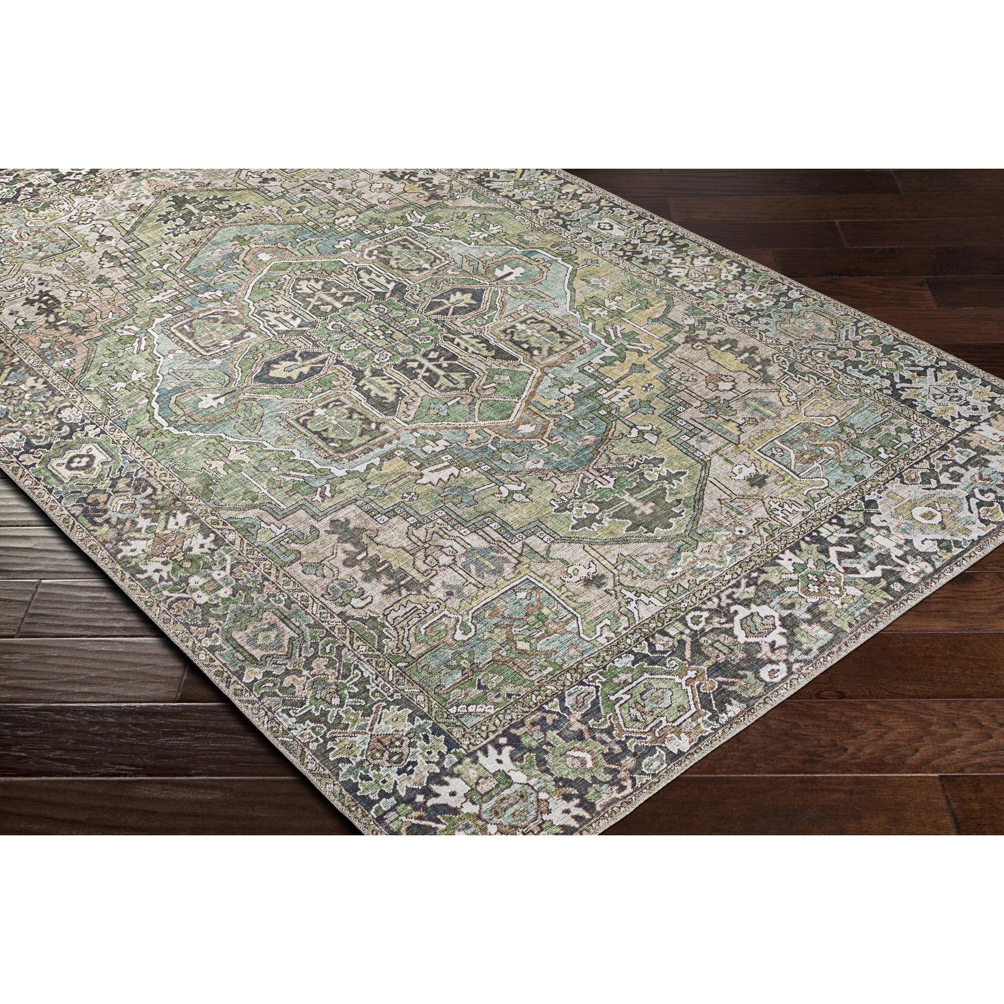 Livabliss Iris Updated Traditional Medallion Area Rug