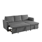 Loveseat Sofa with Chaise Lounge L-Shaped Modular Convertible Sofa with Storage Chaise