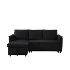 Loveseat Sofa with Chaise Lounge L-Shaped Modular Convertible Sofa with Storage Chaise