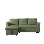 Loveseat Sofa with Chaise Lounge L-Shaped Modular Convertible Sofa with Storage Chaise