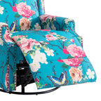 29'' W Pattern Swivel Glider Manual Push Back Recliner Chair Set of 2