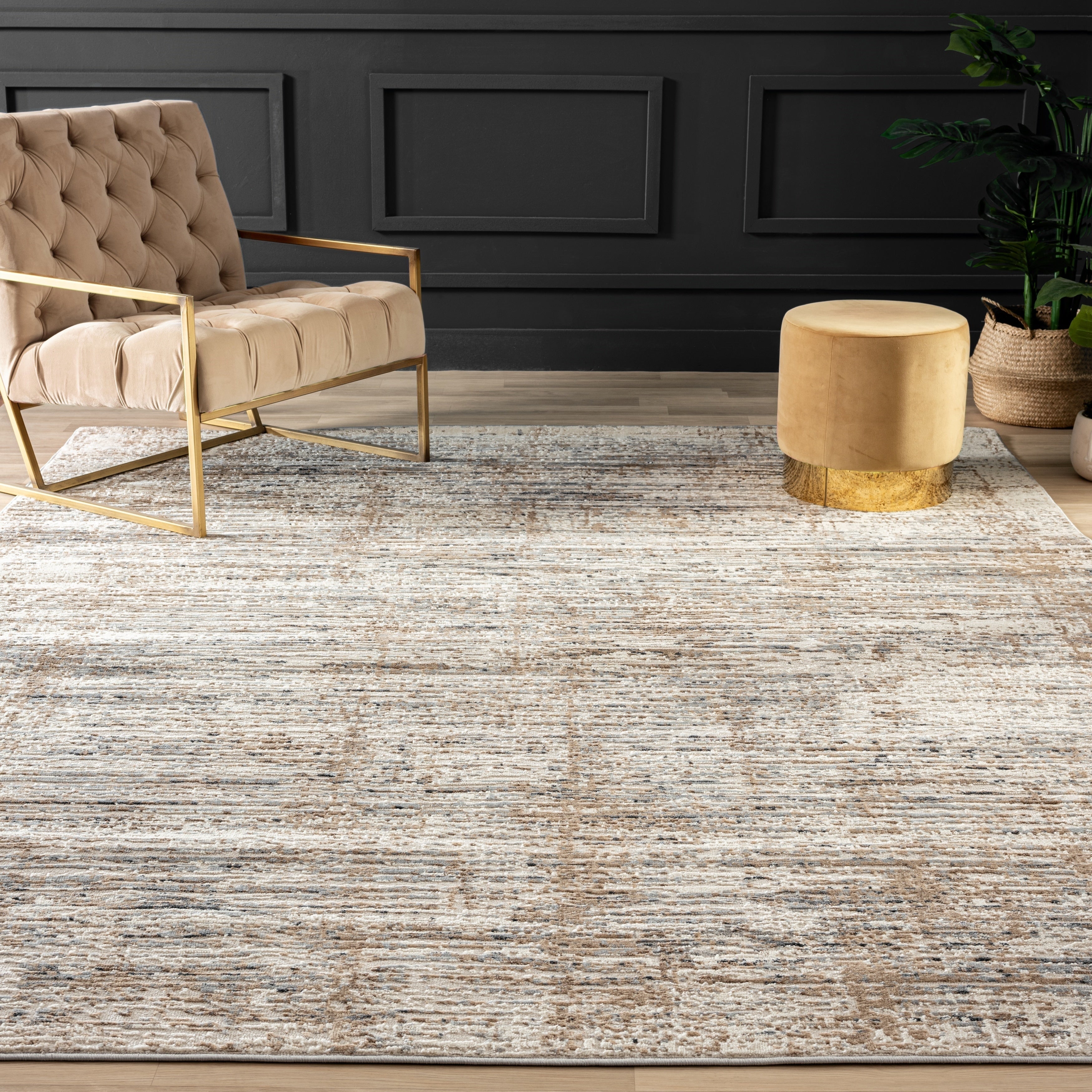 Lumina High-Low Pile Modern and Contemporary Abstract Strie Area Rug