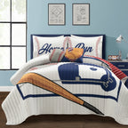 Lush Decor Baseball Game Reversible Oversized Kids Quilt