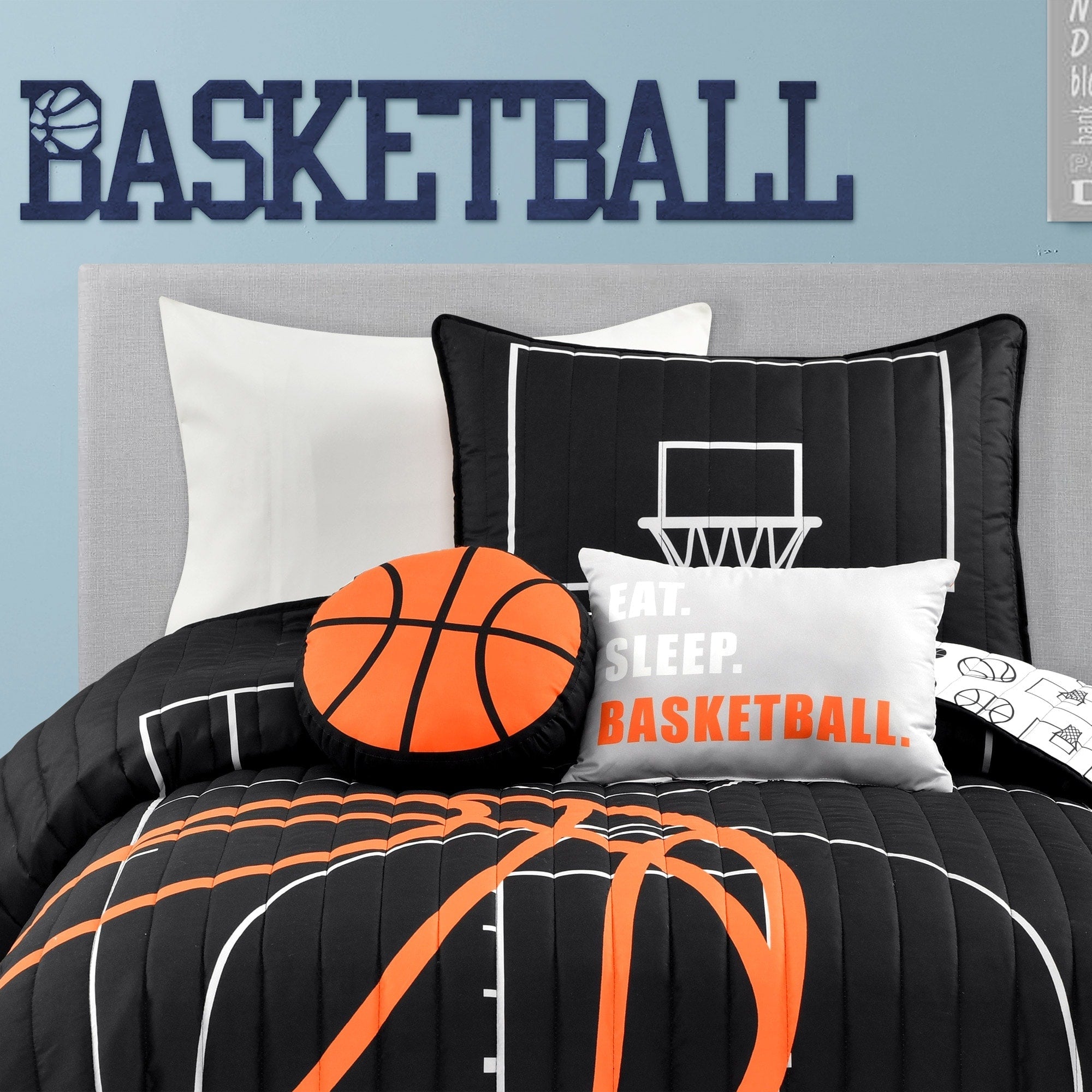 Lush Decor Basketball Game Quilt Set
