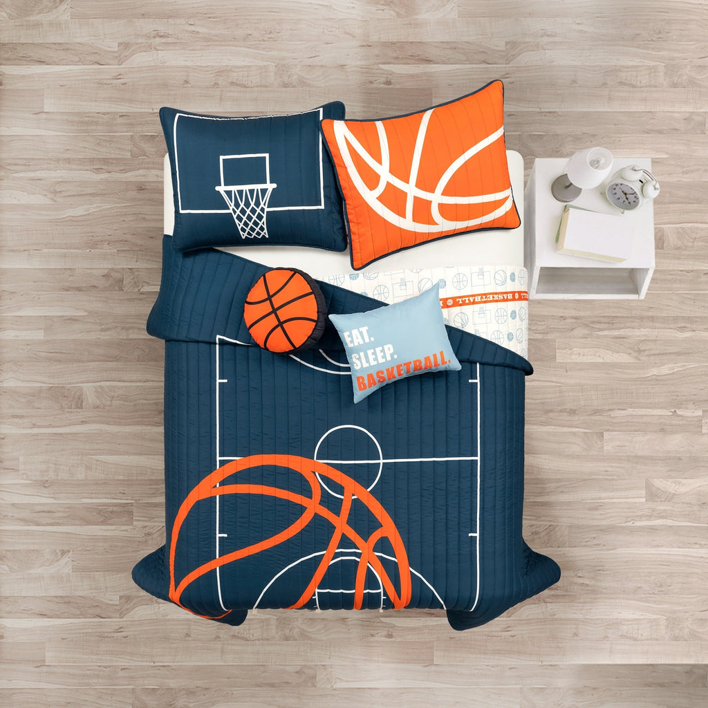 Lush Decor Basketball Game Quilt Set