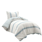 Lush Decor Farmhouse Stripe 3 Piece Duvet Cover Set