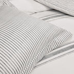 Lush Decor Farmhouse Stripe 3 Piece Duvet Cover Set