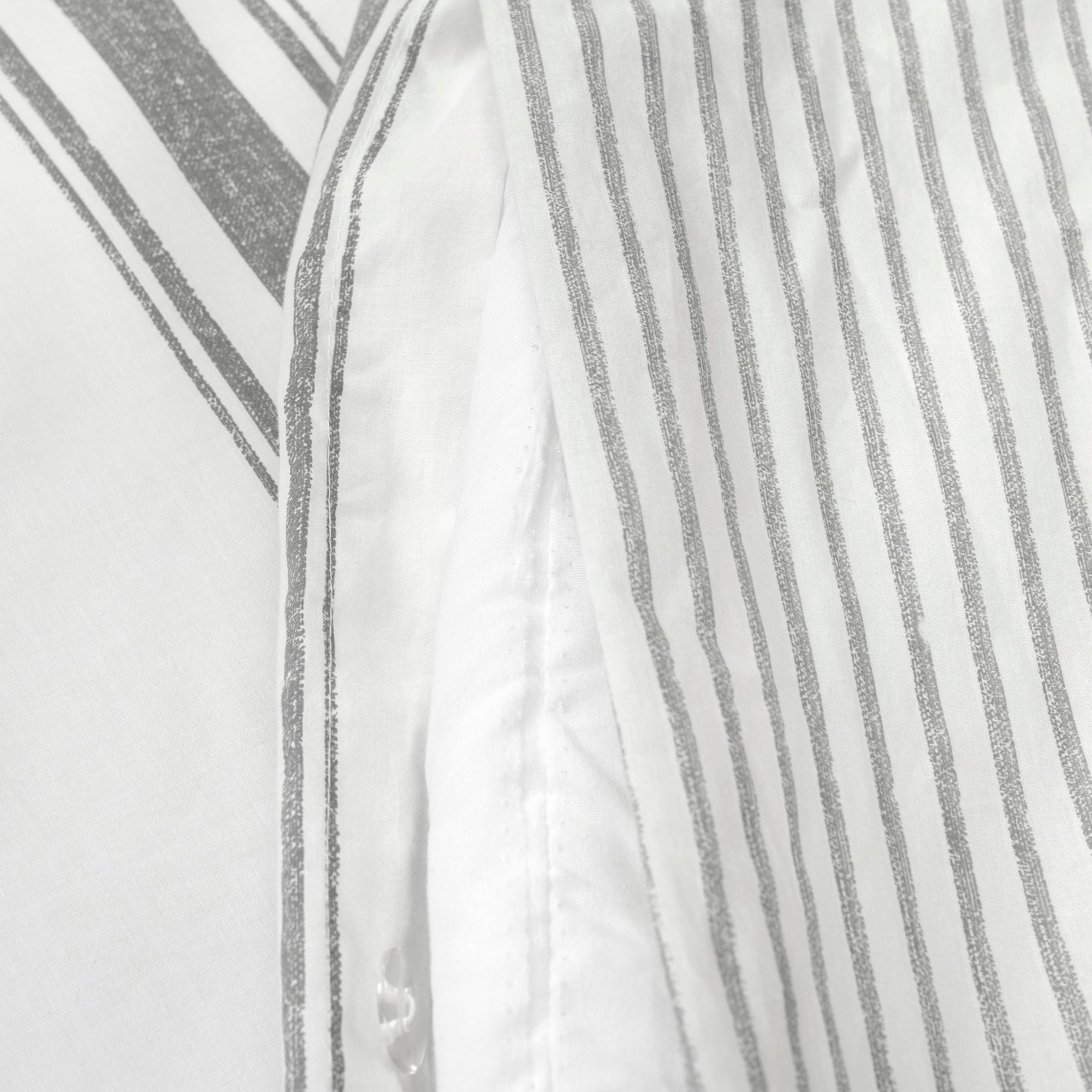 Lush Decor Farmhouse Stripe 3 Piece Duvet Cover Set