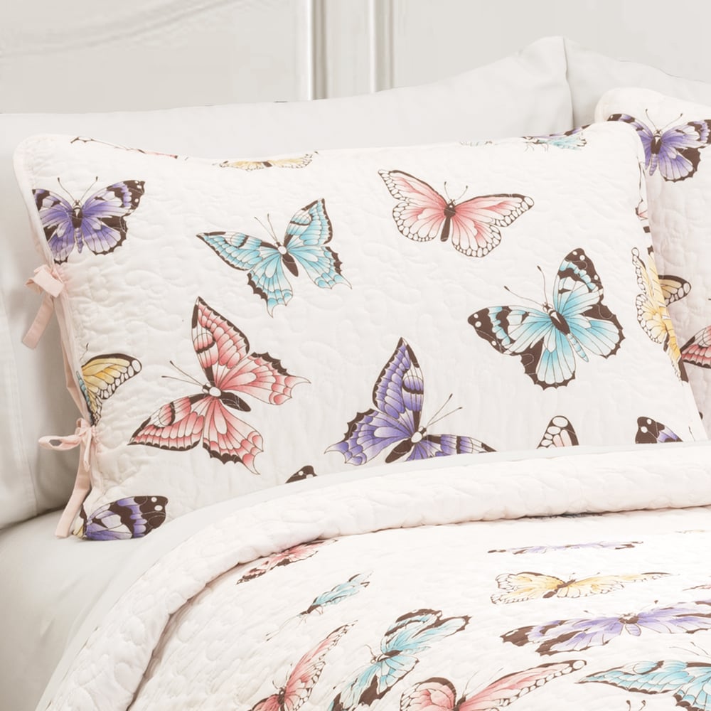 Lush Decor Flutter Butterfly 3-piece Quilt Set