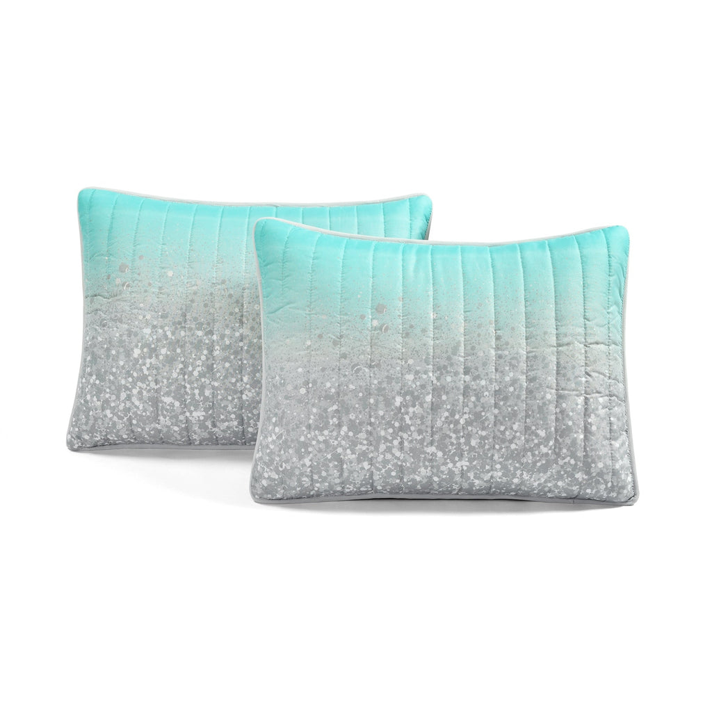 Lush Decor Glitter Ombre Metallic Print Quilt Set
