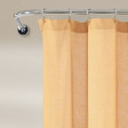 Lush Decor Two-tone Linen Button Shower Curtain