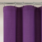 Lush Decor Two-tone Linen Button Shower Curtain