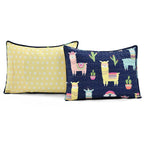 Lush Decor Southwest Llama Cactus Reversible Print Quilt Set
