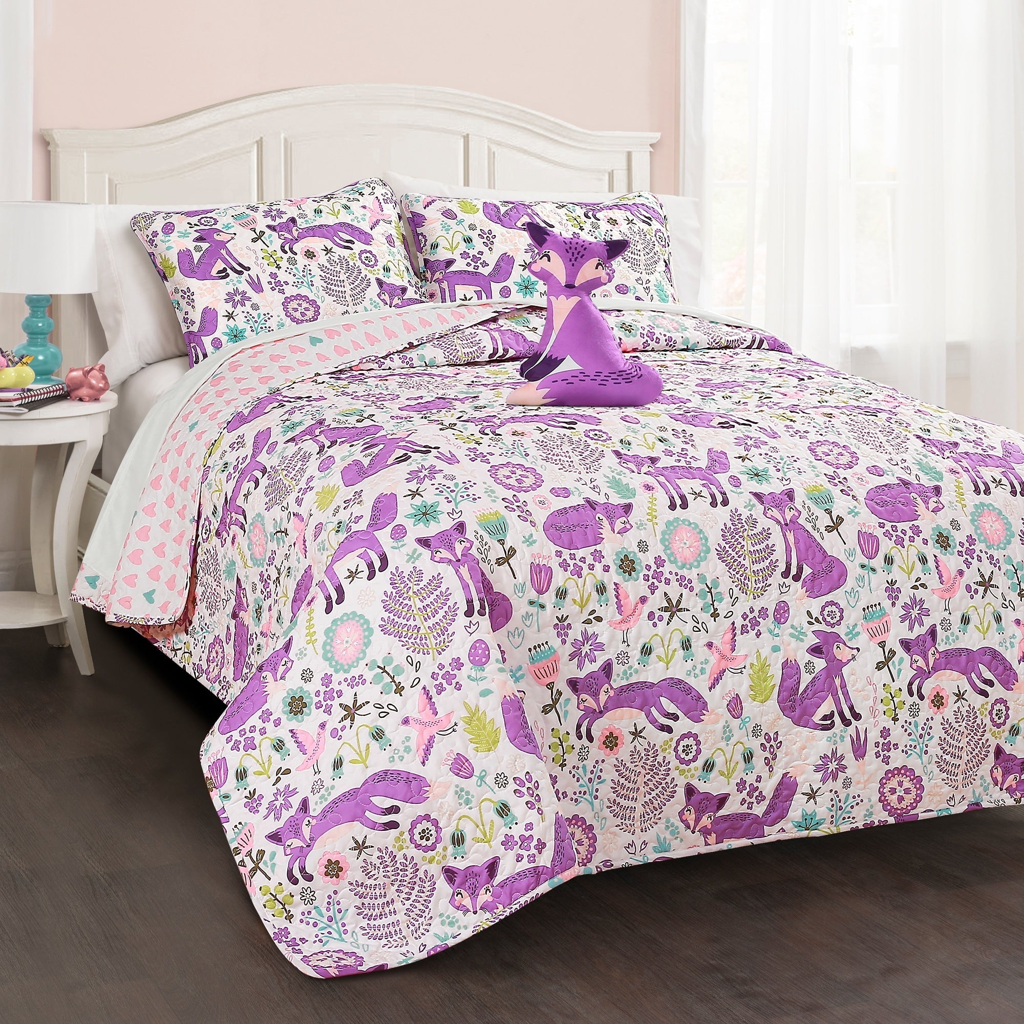 Lush Decor Pixie Fox 4-piece Quilt Set