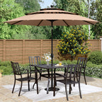 MAISON ARTS 10ft 3 Tiers Vented Patio Outdoor Umbrella with Auto-tilt and Crank Lift
