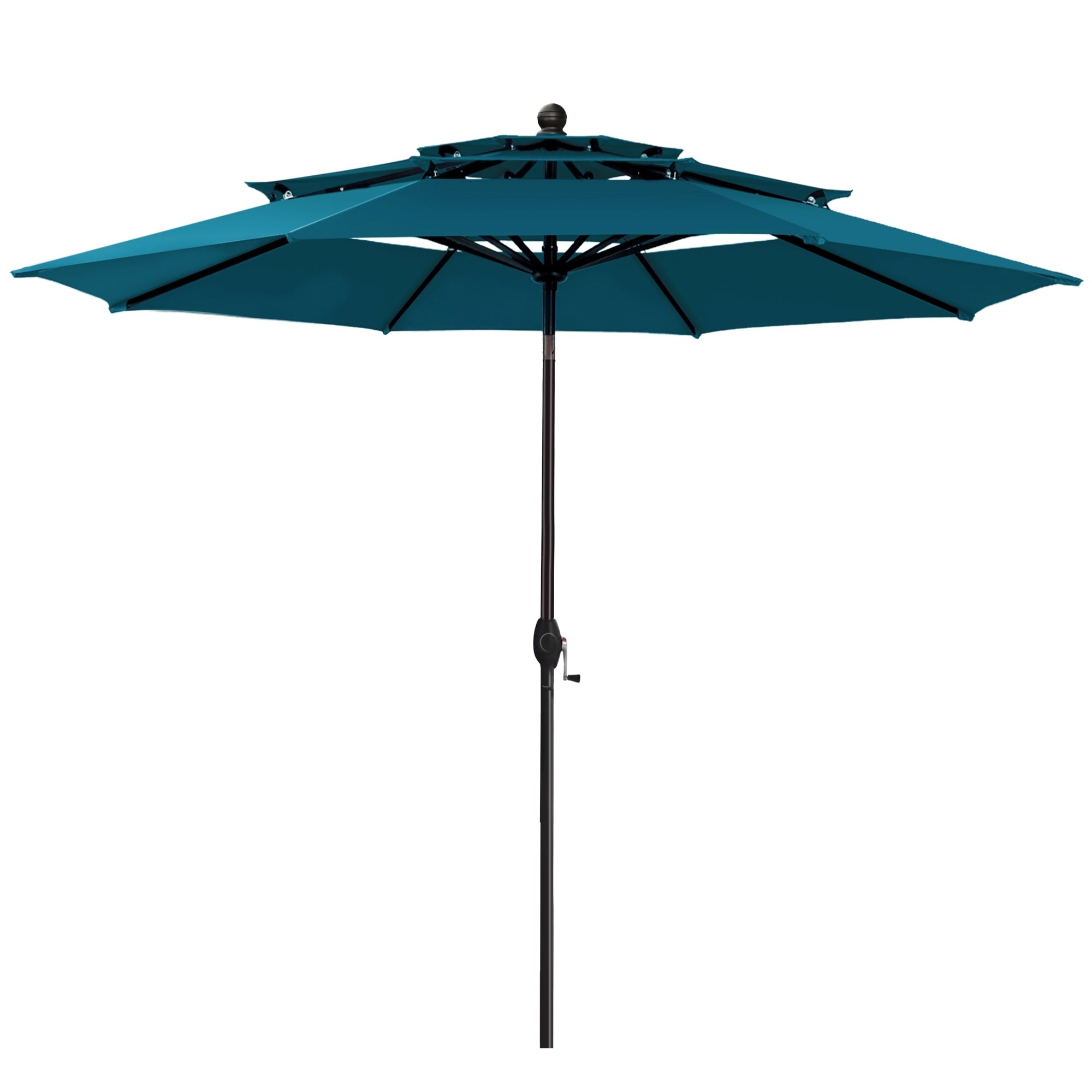 MAISON ARTS 10ft 3 Tiers Vented Patio Outdoor Umbrella with Auto-tilt and Crank Lift