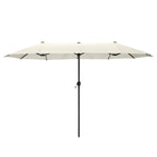 MAISON ARTS 13ft Double -Sided Patio Umbrella Extra Large with Crank