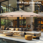 MAISON ARTS 13ft Double -Sided Patio Umbrella Extra Large with Crank