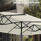 MAISON ARTS 13ft Double -Sided Patio Umbrella Extra Large with Crank