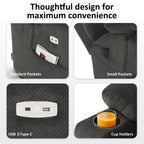 MCombo Large-Wide Dual Motor Power Lift Recliner with Massage and Dual Heating for Big and Tall Elderly, Fabric R7635