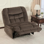 MCombo Oversized Dual Motor Armless Power Rocker Recliner Chair, Zeroarms Recliner Perfect for Living Room Fabric PR607
