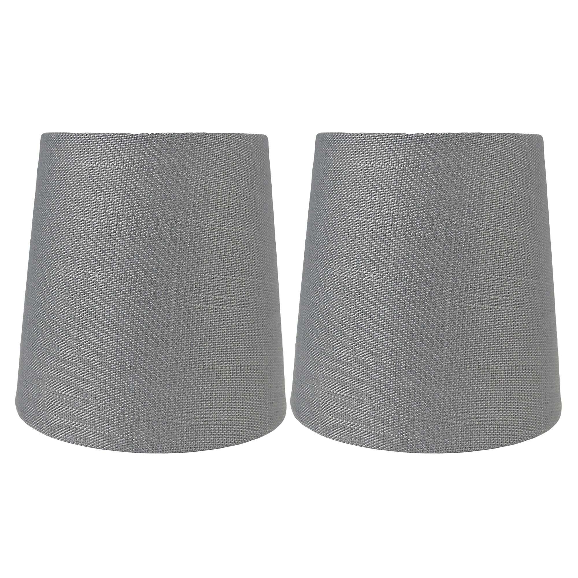 MERIVILLE Linen Clip On Chandelier Lamp Shades, 4-inch by 5-inch by 5-inch