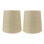 MERIVILLE Linen Clip On Chandelier Lamp Shades, 4-inch by 5-inch by 5-inch